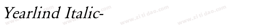 Yearlind Italic字体转换
